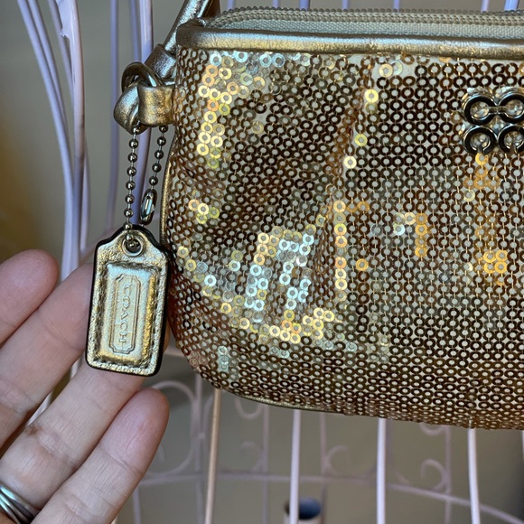 Coach Gold Wristlet - Picture 1 of 3